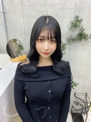 ミディアム うる艶ヘア♡韓国好き 透明感　shotaのヘアスタイル