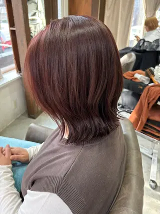 ショート カラー ショート・パーマ・デ ザインカラー/むつみのヘアスタイル