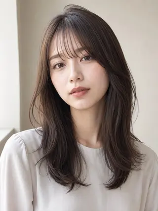 セミロング 片山 輝のヘアスタイル