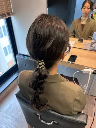 ヘアアレンジ 透明感カラー/縮毛/ chino🍀のヘアスタイル
