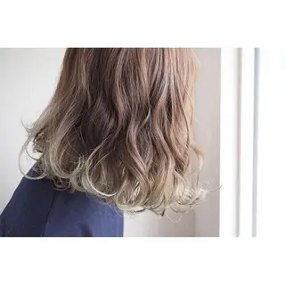 ミディアム カラー パーマ 【公式】amble luxe池袋東口🩷のヘアスタイル