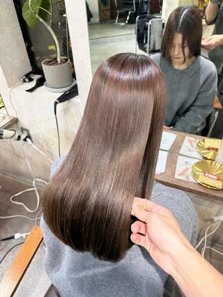 ロング 若命燿史/レイヤー 縮毛矯正/髪質改善のヘアスタイル