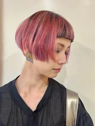 ショート カラー 派手髪デザインカラー ヒロカのヘアスタイル