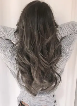 ロング カラー パーマ ヘアアレンジ バレイヤージュ 藤沢 髪質改善 竹内ケンゴのヘアスタイル