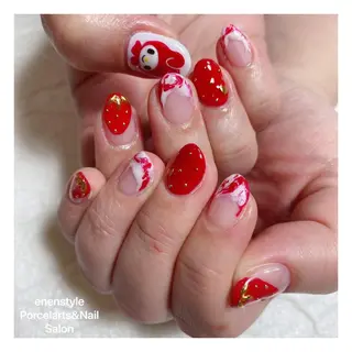 ミディアム ネイル 🐾enen style 🐾のネイルデザイン