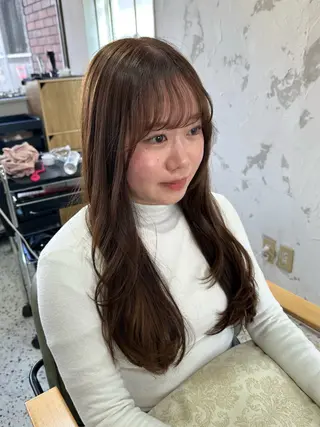 ロング カラー 加藤 優花のヘアスタイル