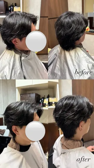 セミロング ナガタ ナナミのヘアスタイル