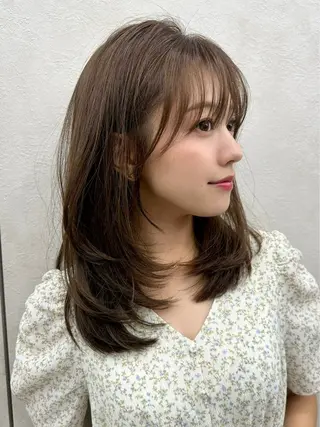カラー ブリーチなし透明感 カラー‎🩵/りおのヘアスタイル