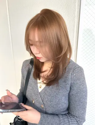 セミロング カラー 💘大人可愛く💘 Natsuki❥❥❥のヘアスタイル