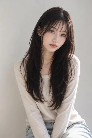 ロング カラー loty すずなのヘアスタイル