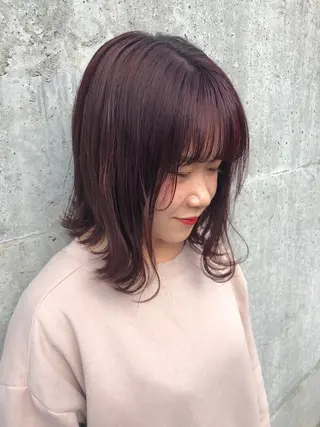 セミロング カラー 小川 美咲のヘアスタイル