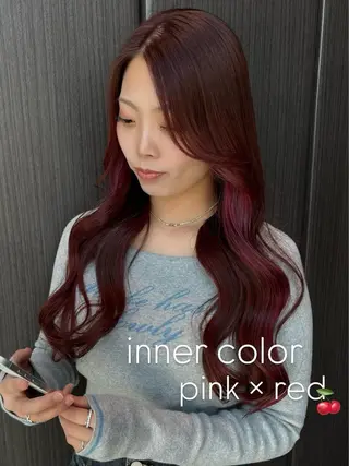 ロング カラー trico心斎橋 ナツミのヘアスタイル
