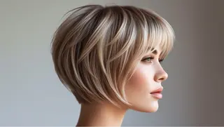 ミディアム K Yのヘアスタイル