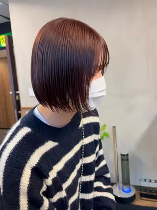 ショート カラー ena/ブリーチなし 透明感・レイヤー🎀のヘアスタイル