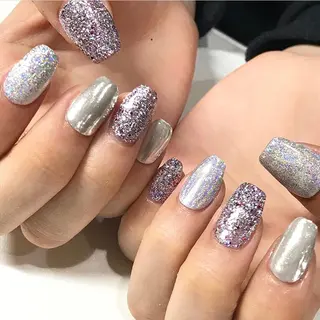 ネイル 渋谷／チップ長さ出し 👑アプレgel-xのネイルデザイン