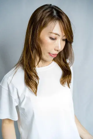 セミロング カラー 松尾 泰伸のヘアスタイル