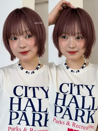 ショート おしゃれボブ/暖色 カラー🧶いろはのヘアスタイル