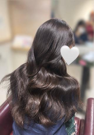 ロング ブリーチなしWカラー ふにゅう ののかのヘアスタイル
