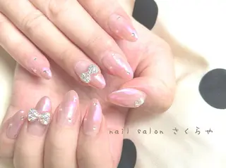 ロング さくらや❤ パラジェル使用のネイルデザイン