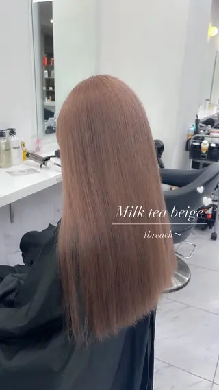 ロング カラー パーマ ヘアアレンジ メンズ キッズ ブリーチなしカラー/ ブラウン/レイヤーのヘアスタイル