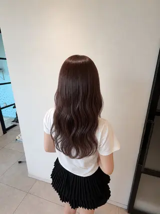 ロング 安藤 美夢のヘアスタイル