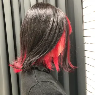 ショート カラー Acchon/心斎橋 💚ダブルカラーのヘアスタイル