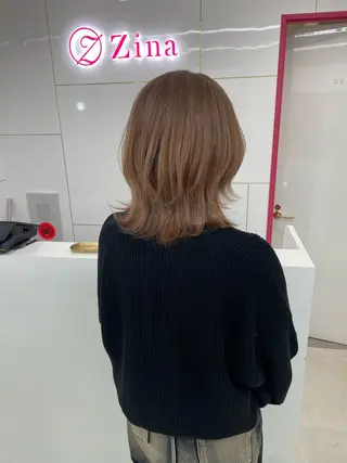 ミディアム カラー 冨木 雄斗のヘアスタイル