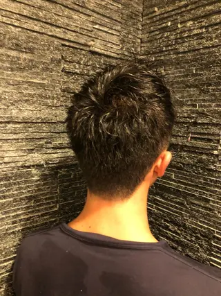 ショート パーマ メンズ 木村 りきのヘアスタイル