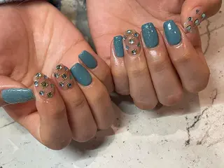 ネイル 韓国/ワンホン/長さ 出しつけ放題🎀のネイルデザイン