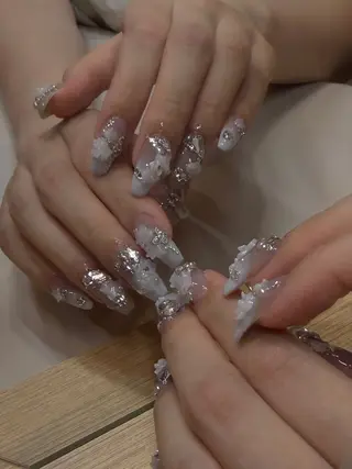 ネイル 大人ワンホン キラキラ/Ayanoのネイルデザイン