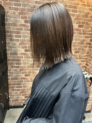 セミロング カラー パーマ ヘアアレンジ メンズ キッズ ネイル マツエク・マツパ アイブロウ 久木原 ゆりのヘアスタイル