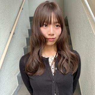 セミロング カラー レイヤーカット🍏 顔周りカット/ののかのヘアスタイル