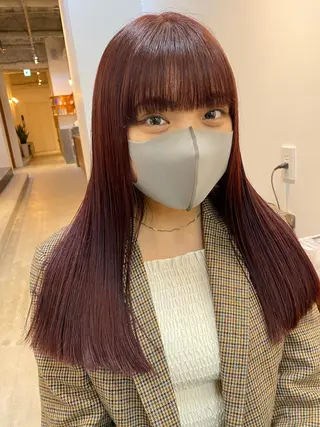 ロング カラー 砂原 ひよりのヘアスタイル