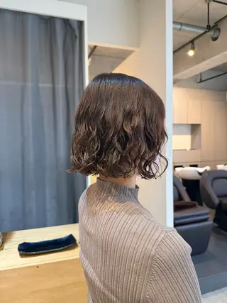 ミディアム 🌿朝5分でお洒落 パーマスタイル🌿のヘアスタイル