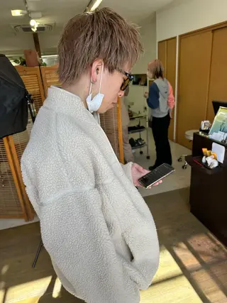カラー メンズ ブリーチカラー🫧 森　凪沙のヘアスタイル