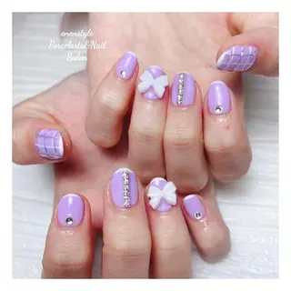 ミディアム ネイル 🐾enen style 🐾のネイルデザイン