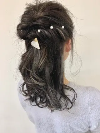 ミディアム 穐田 司樹のヘアスタイル