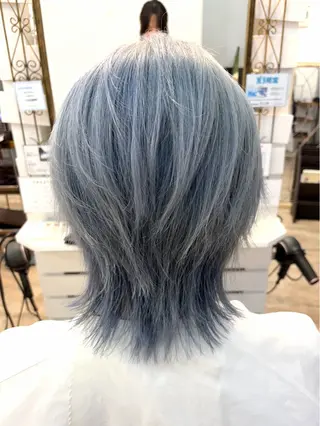 カラー メンズ ゆづき｜ショートボブ ｜ブリーチカラーのヘアスタイル