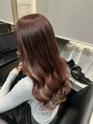 ロング カラー YUDU🍊 germe/ジェルムのヘアスタイル