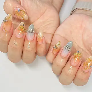 ネイル &U新松戸 スカルプ パラジェルフィルインのネイルデザイン