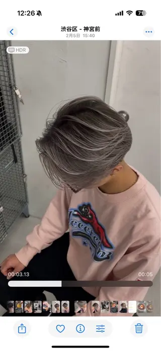 ミディアム カラー パーマ ヘアアレンジ メンズ メンズパーマ 🌫デザインカラーのヘアスタイル