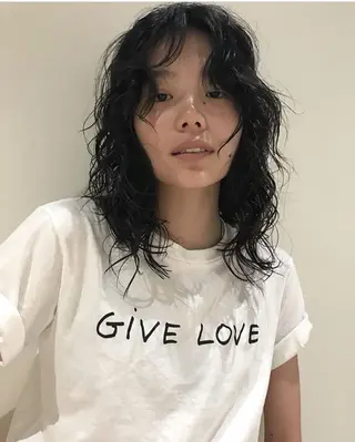 ミディアム パーマ 🌀ルカ ショート 🌀のヘアスタイル