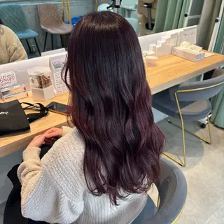 ロング カラー りあの🎀 /暖色カラー🍒のヘアスタイル