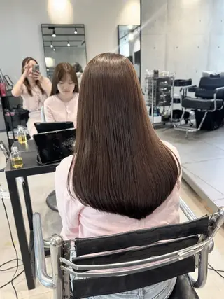 ロング カラー パーマ ヘアアレンジ 透明感カラー✂︎ YUKAのヘアスタイル