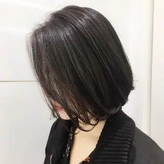 ミディアム パーマ 趙 英来のヘアスタイル
