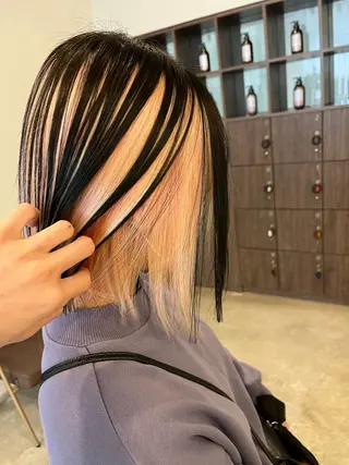 ミディアム 艶カラー⏳ブリーチ Natsukiのヘアスタイル
