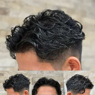 ミディアム 北川 竜也のヘアスタイル