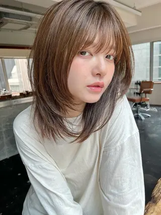 ミディアム うえはら みやのヘアスタイル