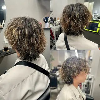 パーマ メンズ 🌹ミラクル美容師 🌹ブリーチ✨くっぽのヘアスタイル