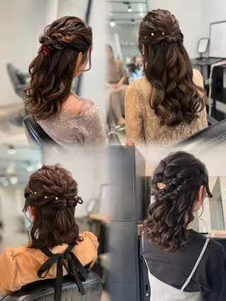 ロング カラー パーマ ヘアアレンジ 透明感カラー✂︎ /縮毛矯正/YUKAのヘアスタイル